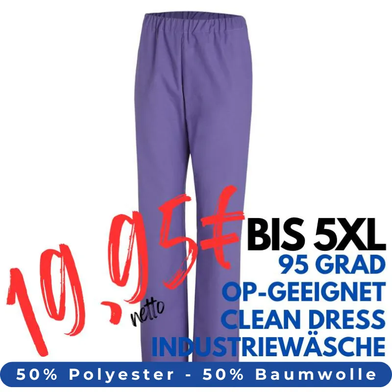 HERREN ARBEITSHOSE MEDIZIN | OP-Hose 780 von LEIBER / Farbe: lila / 50 % Baumwolle 50 % Polyester | MEIN-KASACK.de - KASACK - KASACKS