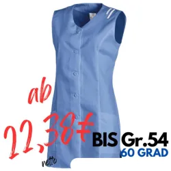 KASACK OHNE ARM 1246 von LEIBER / Farbe: blau / 65 % Polyester 35 % Baumwolle