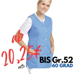 KASACK OHNE ARM 1247 von LEIBER / Farbe: blau / 65 % Polyester 35 % Baumwolle