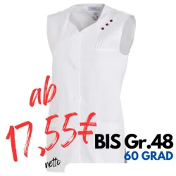 KASACK OHNE ARM 472 von LEIBER / Farbe: weiß / 65 % Polyester 35 % Baumwolle