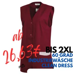 KASACK OHNE ARM 515 von LEIBER / Farbe: bordeaux / 65 % Polyester 35 % Baumwolle