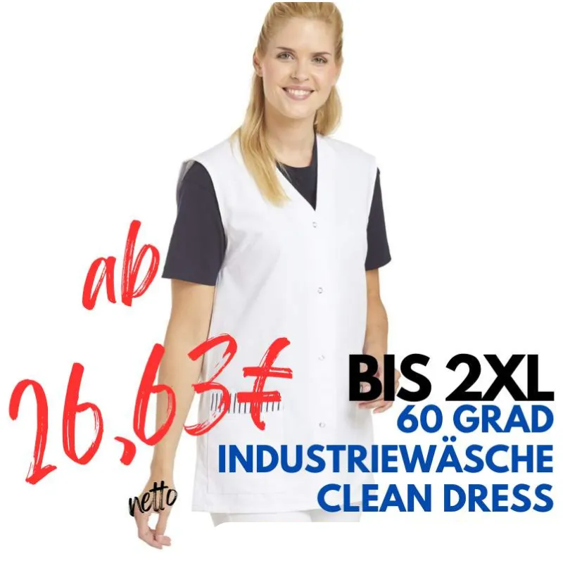 KASACK OHNE ARM 515 von LEIBER / Farbe: weiß / 65 % Polyester 35 % Baumwolle | MEIN-KASACK.de - KASACK - KASACKS