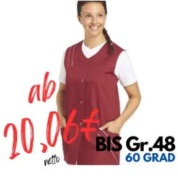 KASACK OHNE ARM 553 von LEIBER / Farbe: bordeaux / 65 % Polyester 35 % Baumwolle