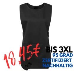 Überwurfschürze KS 64 - ESSENTIAL von KARLOWSKY / Farbe: schwarz / 65% Polyester-35% Baumwolle-150 g