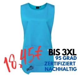 Überwurfschürze KS 64 - ESSENTIAL von KARLOWSKY / Farbe: pazifikblau / 65% Polyester-35% Baumwolle-150 g