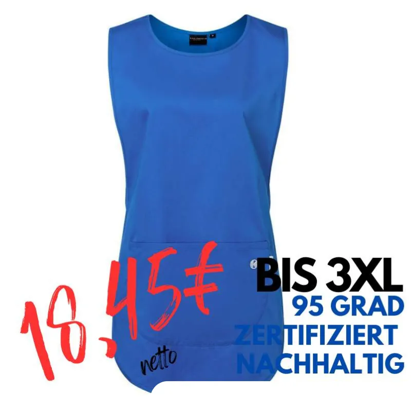 Überwurfschürze KS 64 - ESSENTIAL von KARLOWSKY / Farbe: königsblau / 65% Polyester-35% Baumwolle-150 g | MEIN-KASACK.de - KASACK - KASACKS