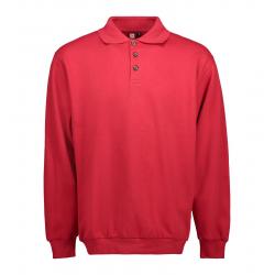 Klassisches Herren Polo-Sweatshirt 601 von ID / Farbe: rot / 70% BAUMWOLLE 30% POLYESTER - | MEIN-KASACK.de | kasack | k