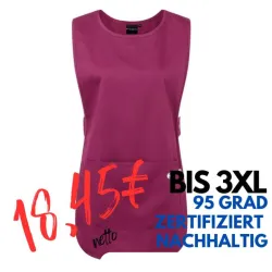 Überwurfschürze KS 64 - ESSENTIAL von KARLOWSKY / Farbe: fuchsia / 65% Polyester-35% Baumwolle-150 g