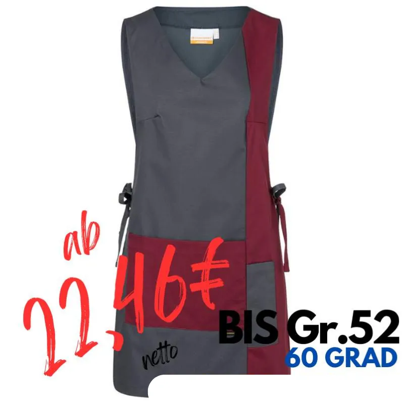 Überwurfschürze KS 38 von KARLOWSKY / Farbe: bordeaux / 65% Polyester-35% Baumwolle-215g | MEIN-KASACK.de - KASACK - KASACKS