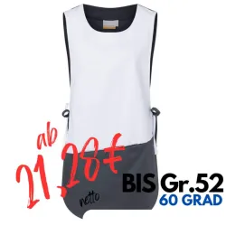 Überwurfschürze KS 17 von KARLOWSKY / Farbe: weiß / 65% Polyester-35% Baumwolle-215g