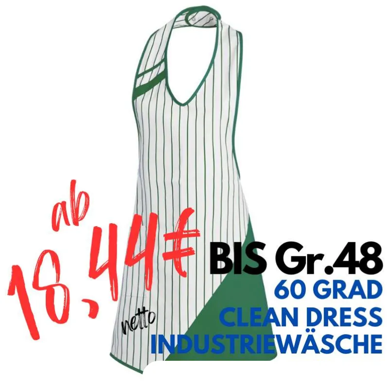Überwurfschürze 738 von LEIBER / Farbe: weiß-gärtnergrün / 65 % Polyester 35 % Baumwolle | MEIN-KASACK.de - KASACK - KASACKS