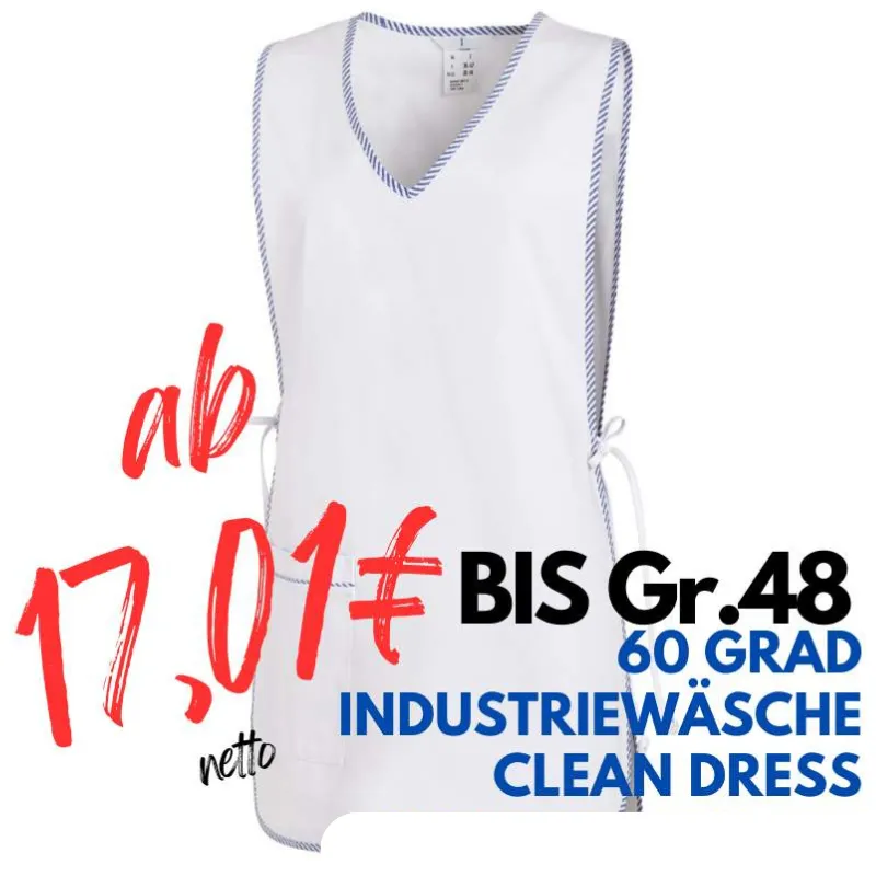 Überwurfschürze 594 von LEIBER / Farbe: weiß / 65 % Polyester 35 % Baumwolle | MEIN-KASACK.de - KASACK - KASACKS