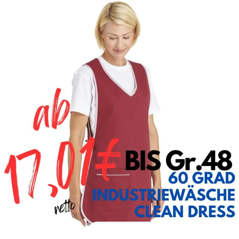 Überwurfschürze 594 von LEIBER / Farbe: bordeaux / 65 % Polyester 35 % Baumwolle | MEIN-KASACK.de - KASACK - KASACKS