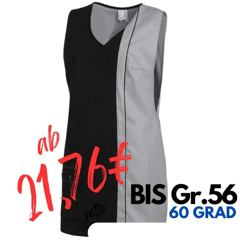 Überwurfschürze 2541 von LEIBER / Farbe: schwarz-silbergrau / 65 % Polyester 35 % Baumwolle | MEIN-KASACK.de - KASACK - KASACKS