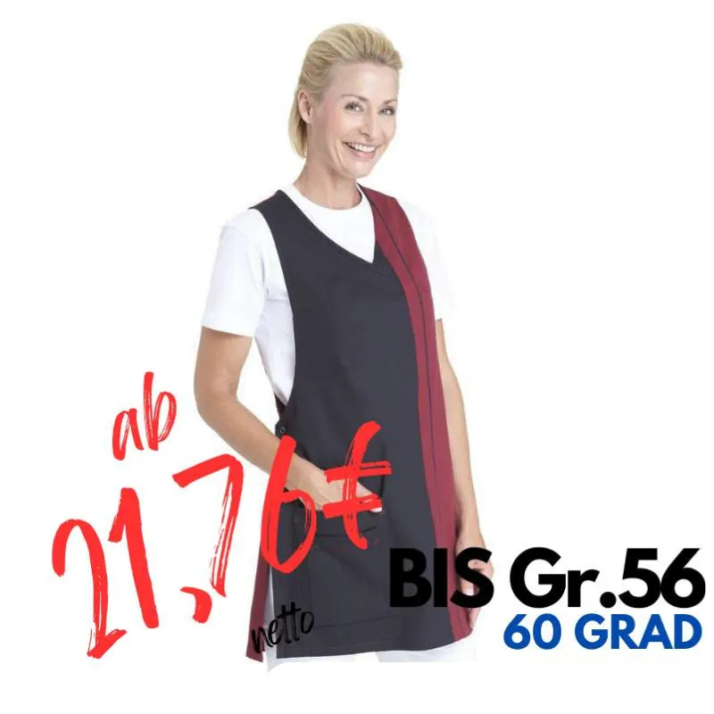 Überwurfschürze 2541 von LEIBER / Farbe: schwarz-rot / 65 % Polyester 35 % Baumwolle | MEIN-KASACK.de - KASACK - KASACKS