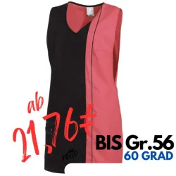 Überwurfschürze 2541 von LEIBER / Farbe: schwarz-dunkelrosa / 65 % Polyester 35 % Baumwolle