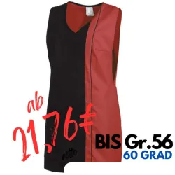 Überwurfschürze 2541 von LEIBER / Farbe: schwarz-bordeaux / 65 % Polyester 35 % Baumwolle