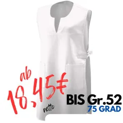 Überwurfschürze 12120 von EXNER / Farbe: weiß / 100% Baumwolle