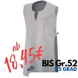 Überwurfschürze 12120 von EXNER / Farbe: silbergrau / 100% Baumwolle