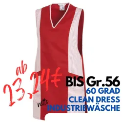 Überwurfschürze / Chasuble 264 von LEIBER / Farbe: weiß-rot / 65 % Polyester 35 % Baumwolle