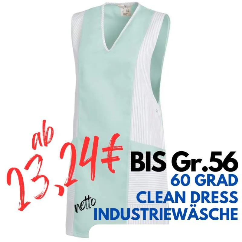 Überwurfschürze / Chasuble 264 von LEIBER / Farbe: weiß-mint / 65 % Polyester 35 % Baumwolle | MEIN-KASACK.de - KASACK - KASACKS