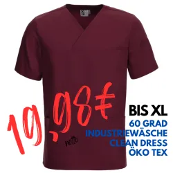 UNISEX - KASACK 2254 von LEIBER / Farbe: burgund / 65% Polyester - 35% Baumwolle