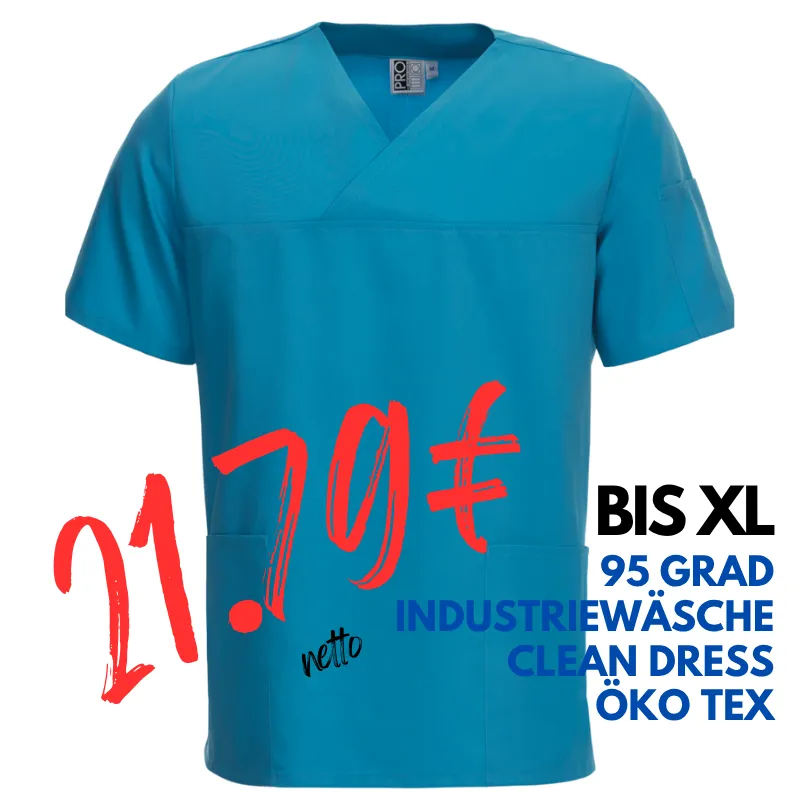 UNISEX - TENCEL - KASACK 2252 von LEIBER / Farbe: türkis / 50 % Lyocell 50 % Polyester | MEIN-KASACK.de - KASACK - KASACKS