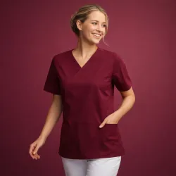 UNISEX - TENCEL - KASACK 2252 von LEIBER / Farbe: beere / 50 % Lyocell 50 % Polyester