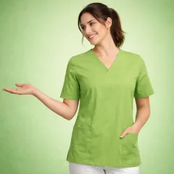 UNISEX - KASACK 2254 von LEIBER / Farbe: maigrün / 65% Polyester - 35% Baumwolle