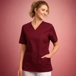 UNISEX - KASACK 2254 von LEIBER / Farbe: burgund / 65% Polyester - 35% Baumwolle