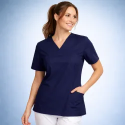 UNISEX - KASACK 2254 von LEIBER / Farbe: marine / 65% Polyester - 35% Baumwolle