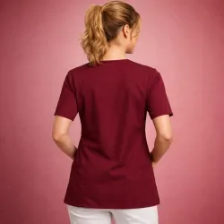 UNISEX - KASACK 2254 von LEIBER / Farbe: burgund / 65% Polyester - 35% Baumwolle