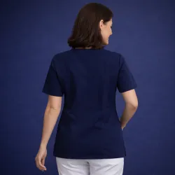 UNISEX - TENCEL - KASACK 2252 von LEIBER / Farbe: marine / 50 % Lyocell 50 % Polyester