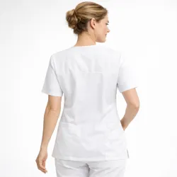 UNISEX - TENCEL - KASACK 2252 von LEIBER / Farbe: weiß / 50 % Lyocell 50 % Polyester