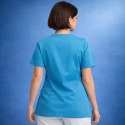 DAMEN - TENCEL - KASACK 2251 von LEIBER / Farbe: türkis / 50 % Lyocell 50 % Polyester