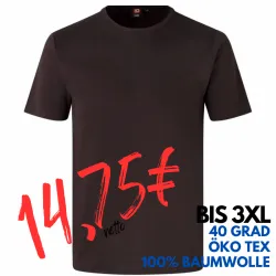 ARBEITS-T-SHIRT HERREN | Interlock 517 von ID / Farbe: bordeaux / 100% BAUMWOLLE