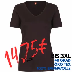 ARBEITS-T-SHIRT DAMEN | Interlock 506 von ID / Farbe: bordeaux / 100% BAUMWOLLE