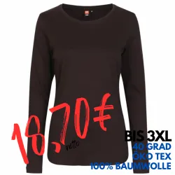 ARBEITS-T-SHIRT DAMEN | Interlock 509 von ID / Farbe: bordeaux / 100% BAUMWOLLE