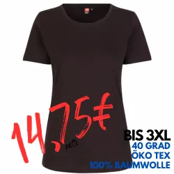 ARBEITS-T-SHIRT DAMEN | Interlock 508 von ID / Farbe: bordeaux / 100% BAUMWOLLE