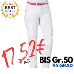 DAMEN ARBEITSHOSE MEDIZIN | 7490 von LEIBER / Farbe: weiß / 50 % Baumwolle 50% Polyester