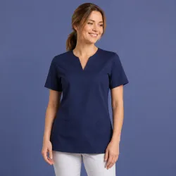 DAMEN - KASACK 1249 von LEIBER / Farbe: marine / 65 % Polyester 35 % Baumwolle