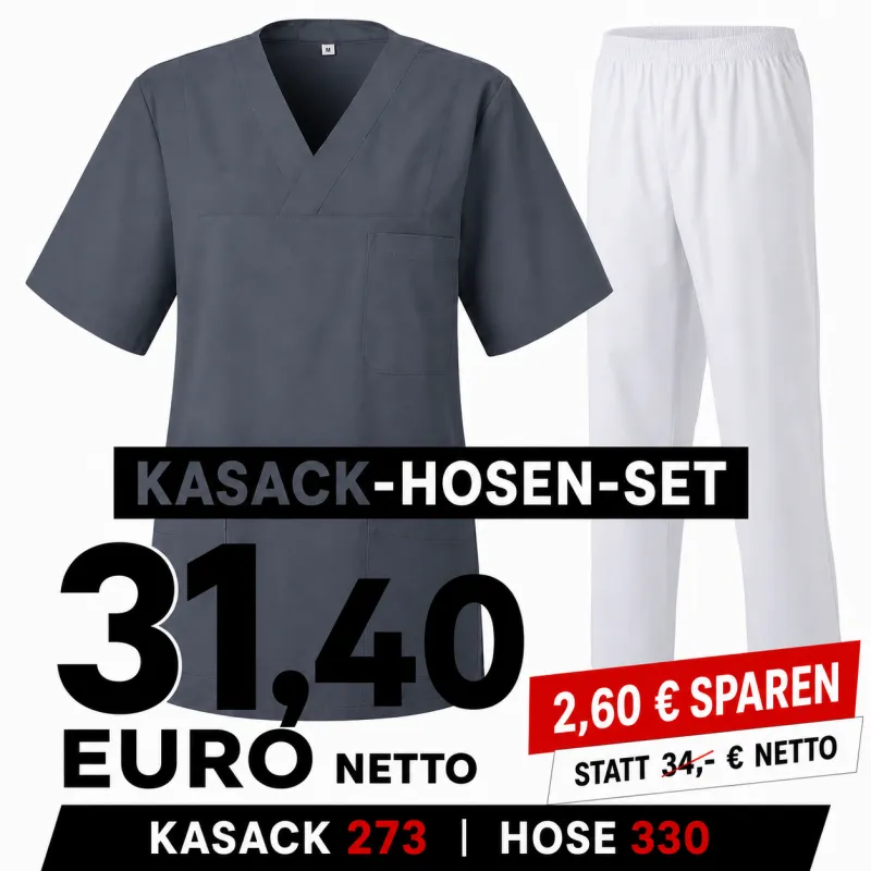 KASACK-HOSEN-SET: KASACK 273 und  SCHLUPFHOSE 330 von MEIN-KASACK.de / Farbe: GRAPHIT - WEIß | MEIN-KASACK.de