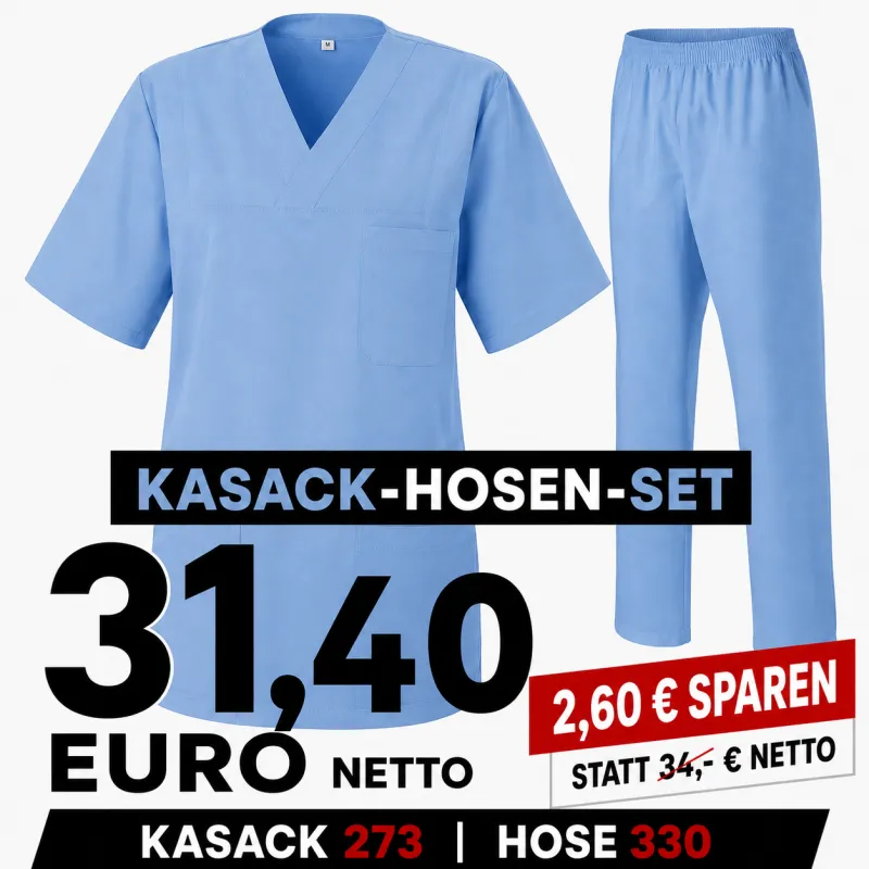 KASACK-HOSEN-SET: KASACK 273 und  SCHLUPFHOSE 330 von MEIN-KASACK.de / Farbe: HELLBLAU | MEIN-KASACK.de