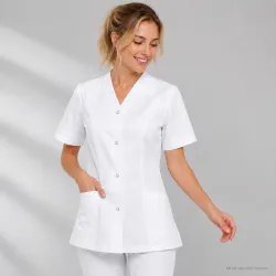 DAMEN - KASACK 459 von LEIBER / Farbe: weiß / 65 % Polyester 35 % Baumwolle