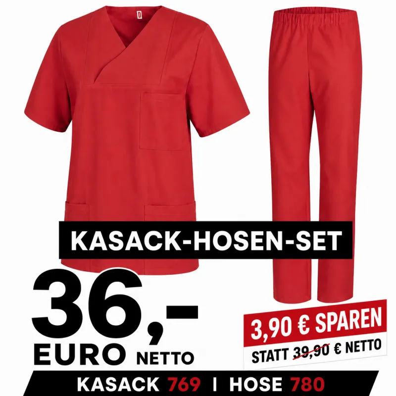 KASACK-HOSEN-SET: KASACK 769 und  SCHLUPFHOSE 780 von LEIBER / Farbe: ROT | MEIN-KASACK.de