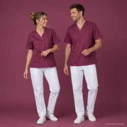 KASACK-HOSEN-SET: KASACK 273 und  SCHLUPFHOSE 330 von MEIN-KASACK.de / Farbe: BORDEAUX - WEIß