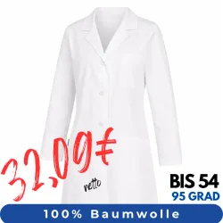DAMEN - LONGKASACK 471 von LEIBER / Farbe: weiß / 100 % Baumwolle Feinköper