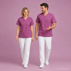 KASACK-HOSEN-SET: KASACK 769 und  SCHLUPFHOSE 780 von LEIBER / Farbe: BROMBEERE - WEIß