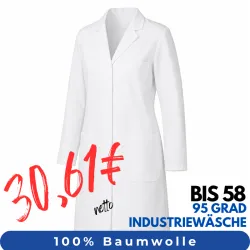 DAMEN - ARZTKITTEL - LABORKITTEL 1166 von LEIBER / Farbe: weiß / 100 % Baumwolle