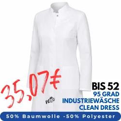 DAMEN - ARZTKITTEL - LABORKITTEL 1339 von LEIBER / Farbe: weiß / 50 % Baumwolle 50 % Polyester